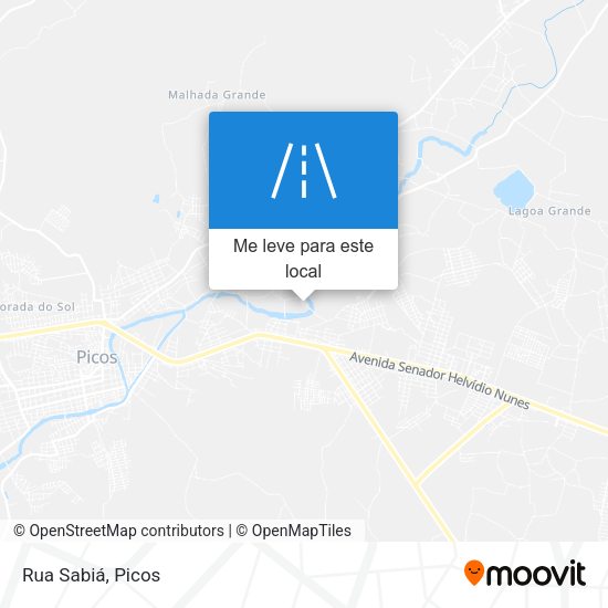 Rua Sabiá mapa