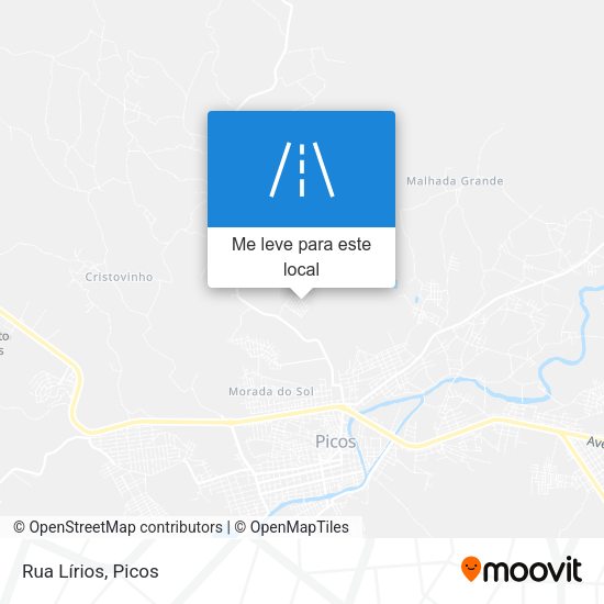 Rua Lírios mapa