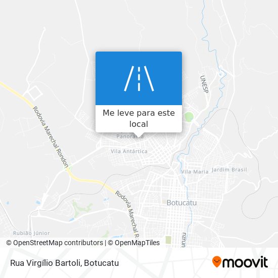 Rua Virgílio Bartoli mapa