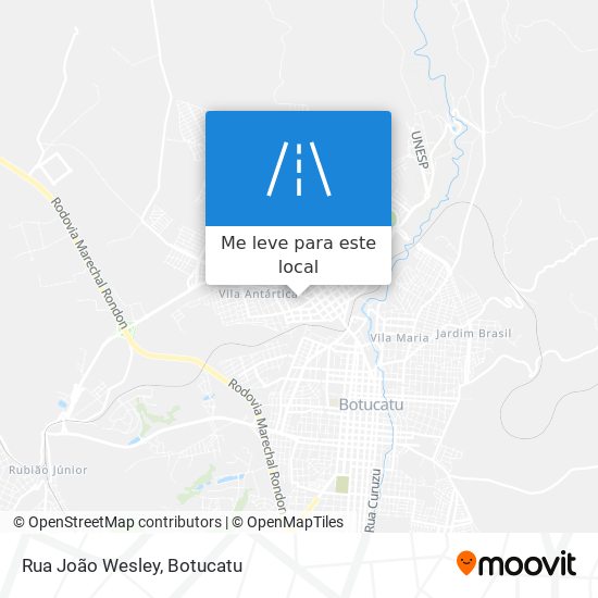 Rua João Wesley mapa