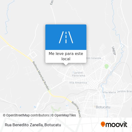 Rua Benedito Zanella mapa