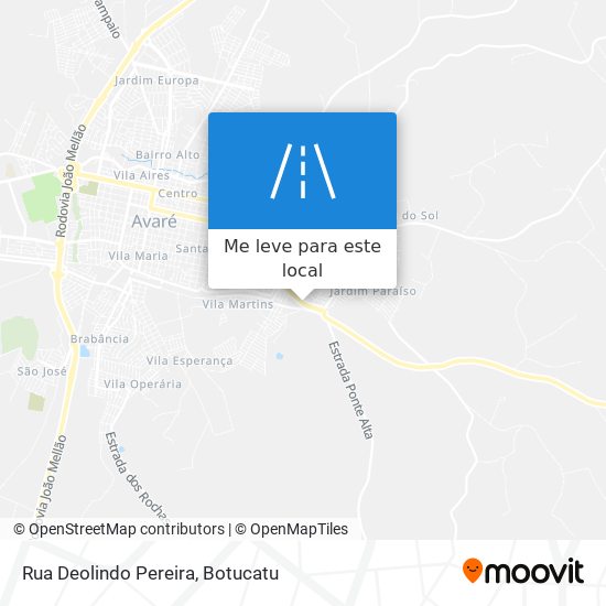 Rua Deolindo Pereira mapa