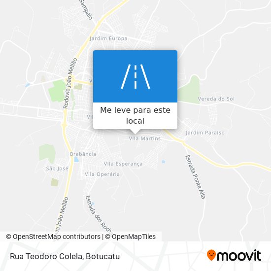 Rua Teodoro Colela mapa