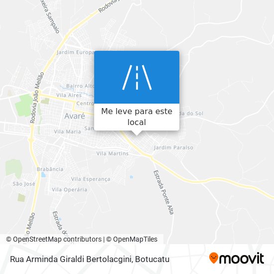 Rua Arminda Giraldi Bertolacgini mapa