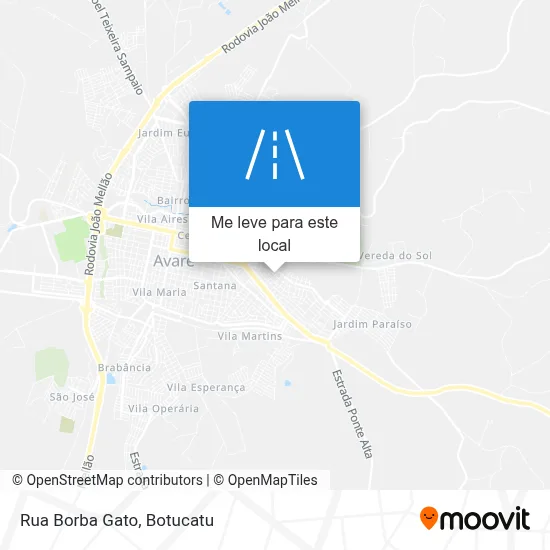 Rua Borba Gato mapa