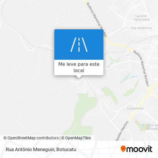 Rua Antônio Meneguin mapa