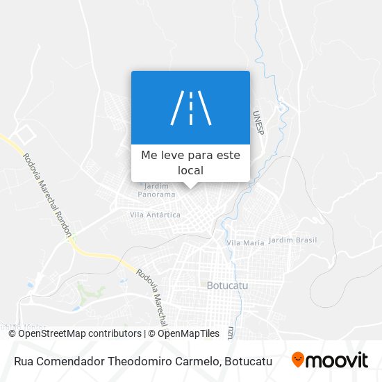 Rua Comendador Theodomiro Carmelo mapa