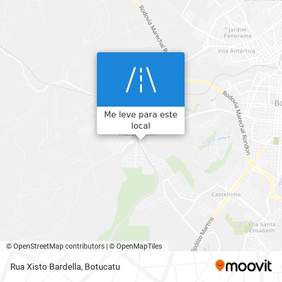 Rua Xisto Bardella mapa