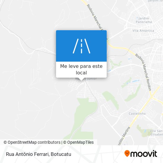 Rua Antônio Ferrari mapa