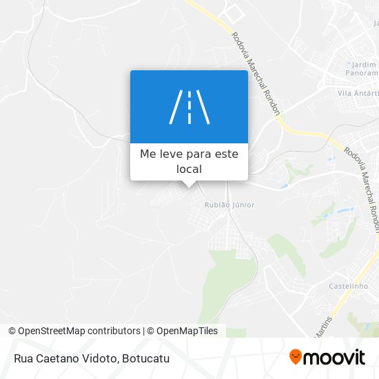 Rua Caetano Vidoto mapa