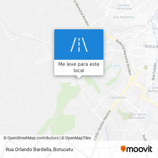 Rua Orlando Bardella mapa