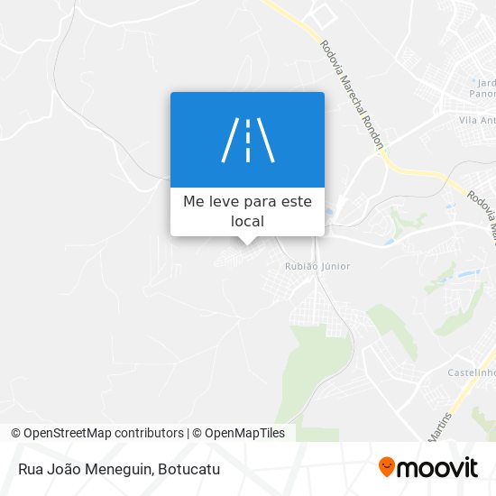 Rua João Meneguin mapa