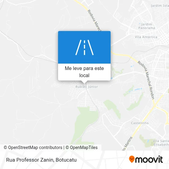 Rua Professor Zanin mapa
