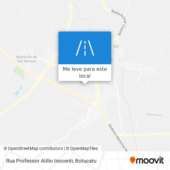 Rua Professor Atílio Inocenti mapa