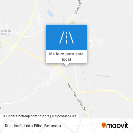 Rua José Justo Filho mapa