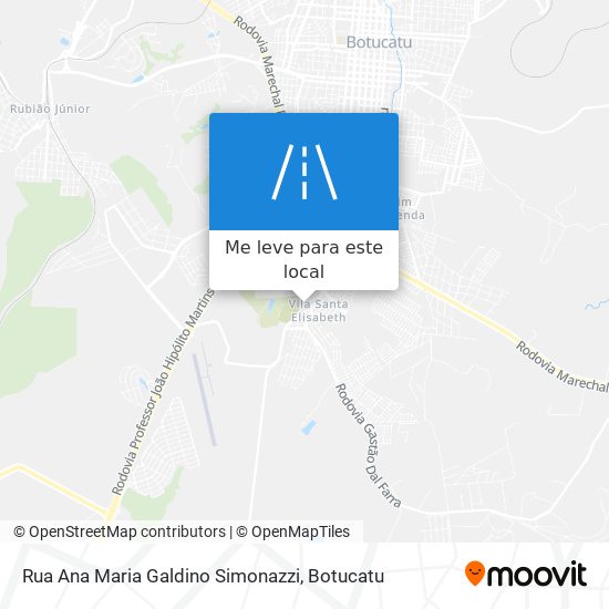 Rua Ana Maria Galdino Simonazzi mapa