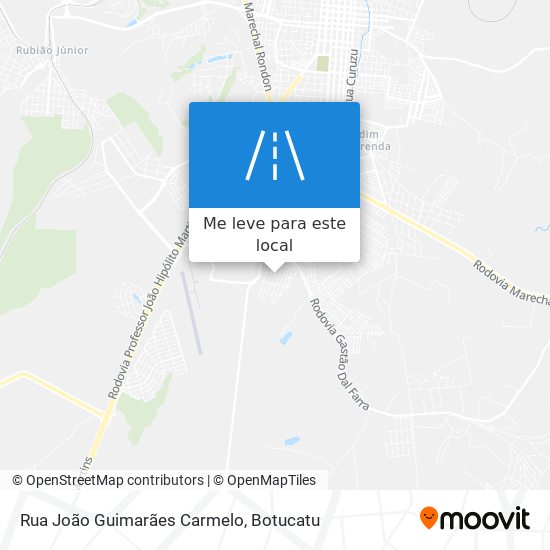 Rua João Guimarães Carmelo mapa