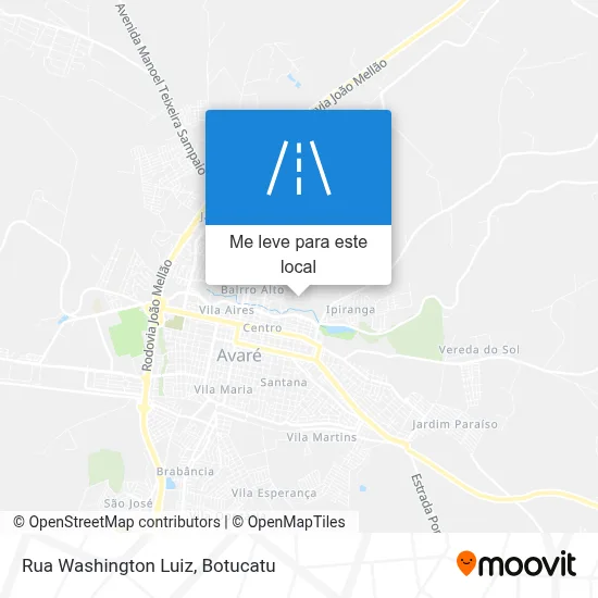 Rua Washington Luiz mapa