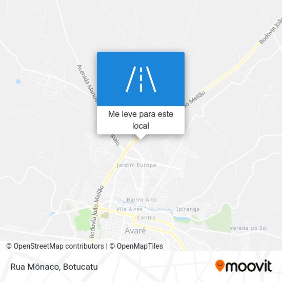 Rua Mônaco mapa