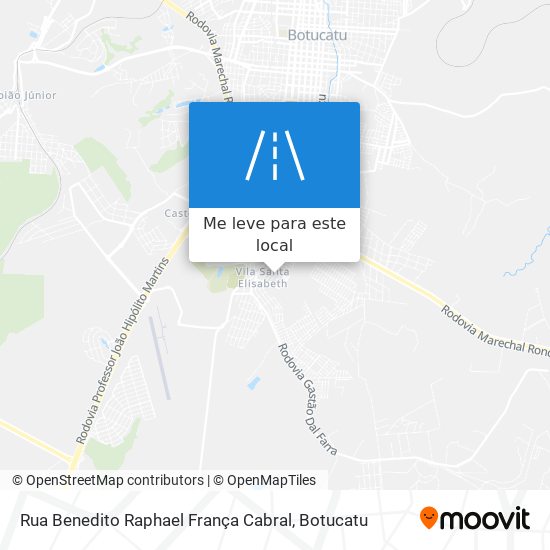 Rua Benedito Raphael França Cabral mapa