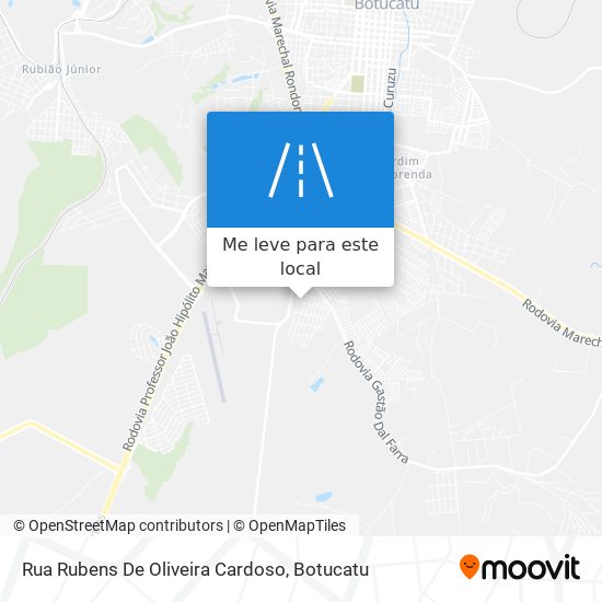 Rua Rubens De Oliveira Cardoso mapa