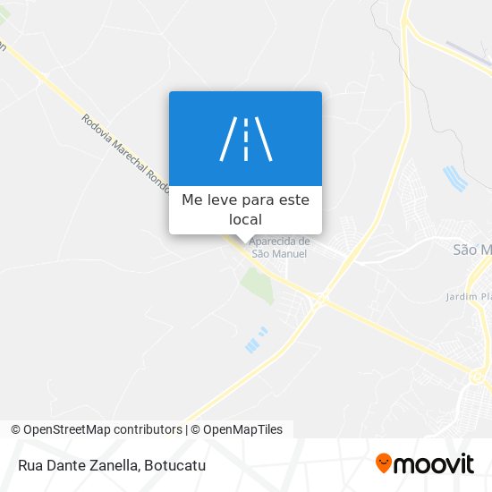 Rua Dante Zanella mapa