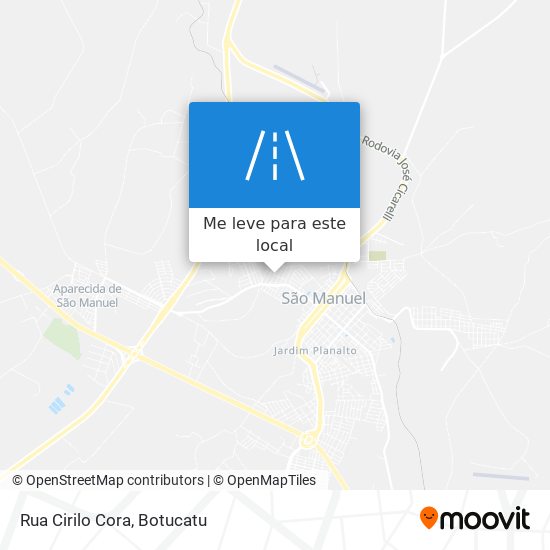 Rua Cirilo Cora mapa