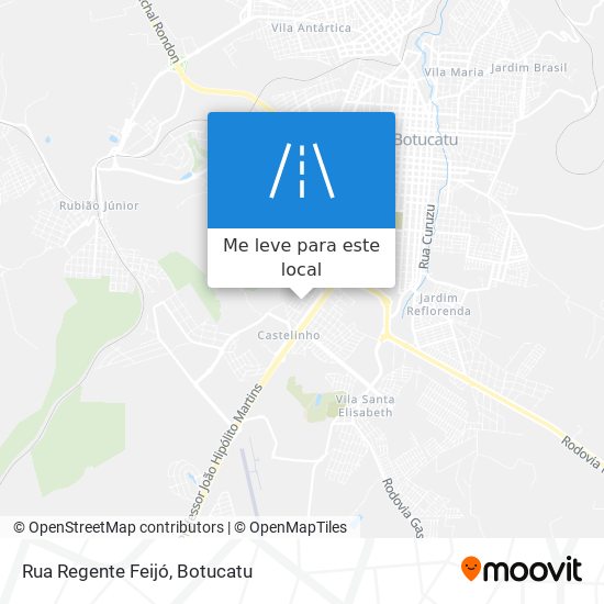 Rua Regente Feijó mapa