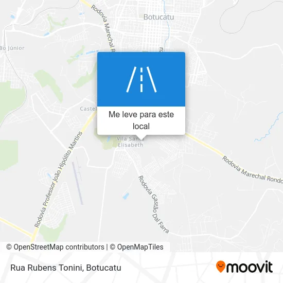 Rua Rubens Tonini mapa