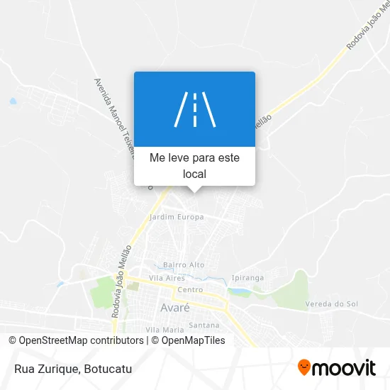 Rua Zurique mapa