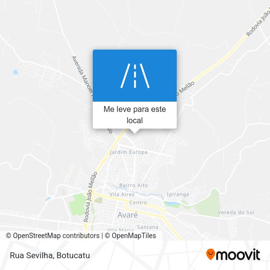 Rua Sevilha mapa
