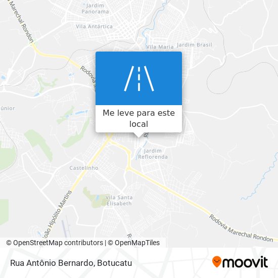 Rua Antônio Bernardo mapa