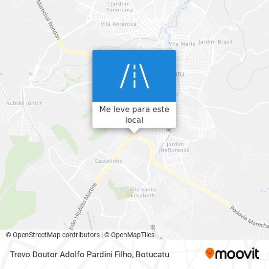 Trevo Doutor Adolfo Pardini Filho mapa