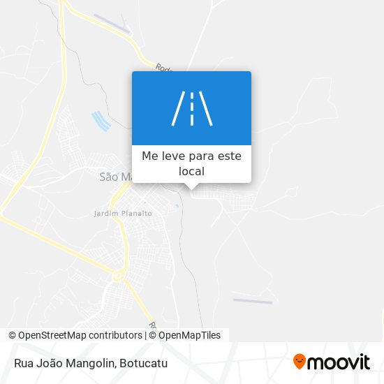 Rua João Mangolin mapa