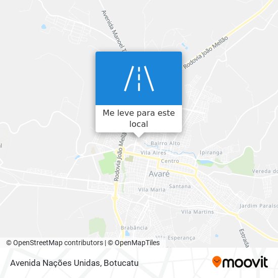 Avenida Nações Unidas mapa