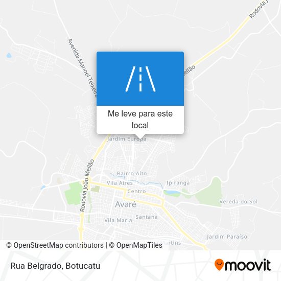 Rua Belgrado mapa