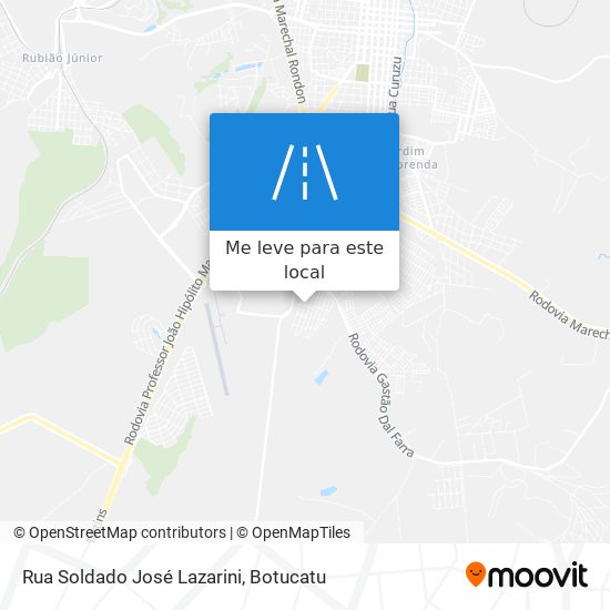 Rua Soldado José Lazarini mapa