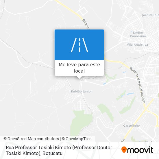 Rua Professor Tosiaki Kimoto mapa