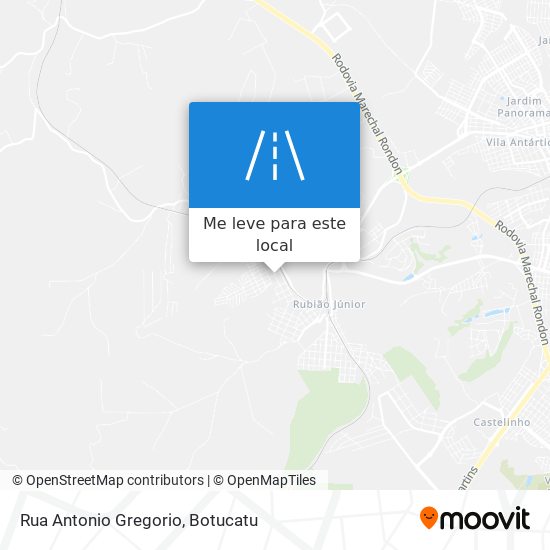 Rua Antonio Gregorio mapa