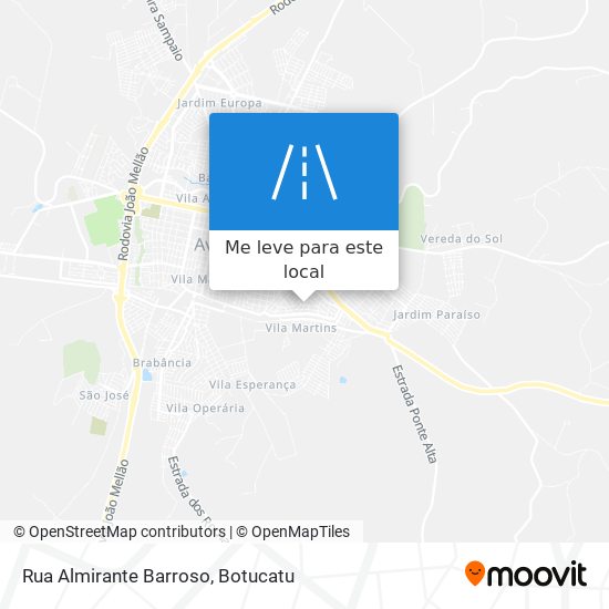 Rua Almirante Barroso mapa