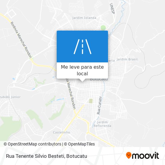 Rua Tenente Silvio Besteti mapa