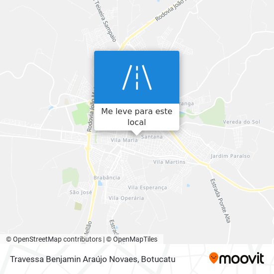 Travessa Benjamin Araújo Novaes mapa