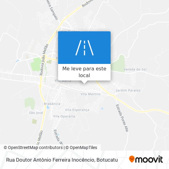 Rua Doutor Antônio Ferreira Inocêncio mapa