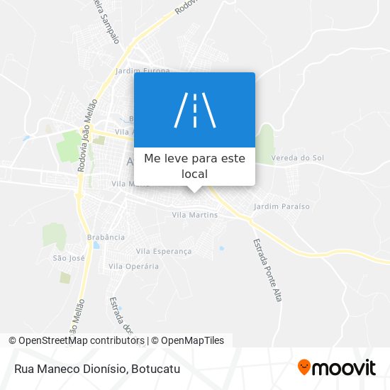 Rua Maneco Dionísio mapa