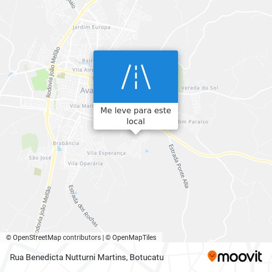 Rua Benedicta Nutturni Martins mapa