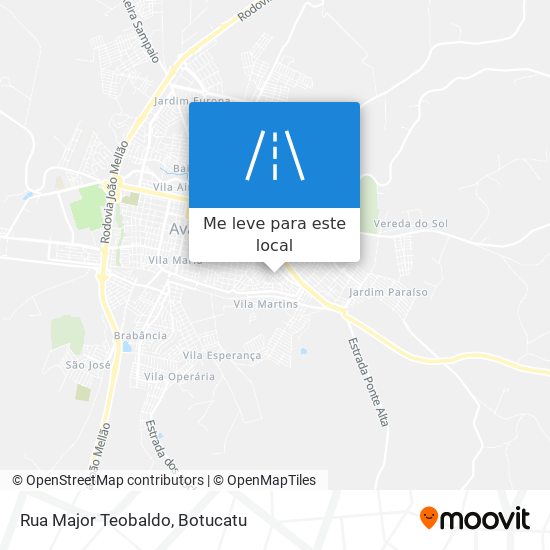 Rua Major Teobaldo mapa