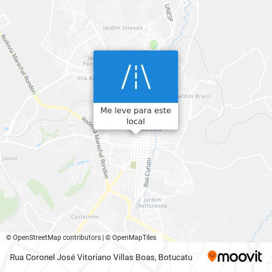 Rua Coronel José Vitoriano Villas Boas mapa