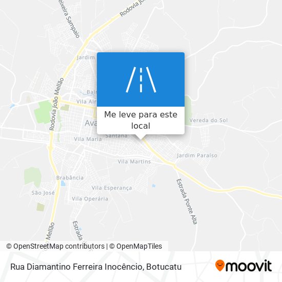 Rua Diamantino Ferreira Inocêncio mapa
