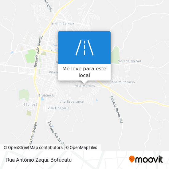 Rua Antônio Zequi mapa