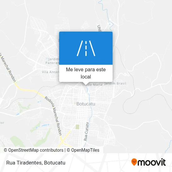 Rua Tiradentes mapa